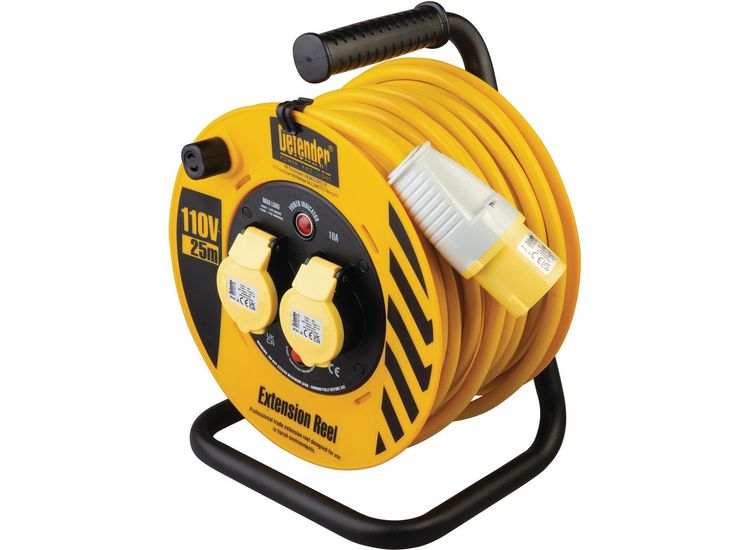 Draper 35092 Defender E86450 110V Industrial Cable Reel, 25m