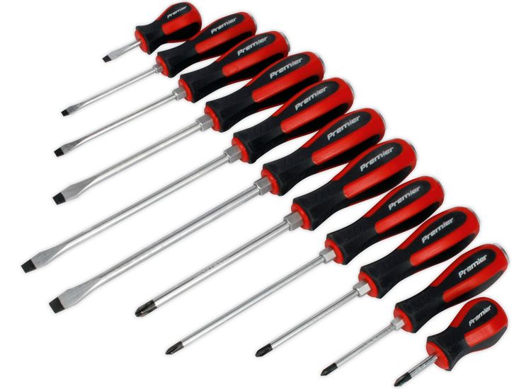Sealey AK4933 Screwdriver Set 11pc Hammer-Thru
