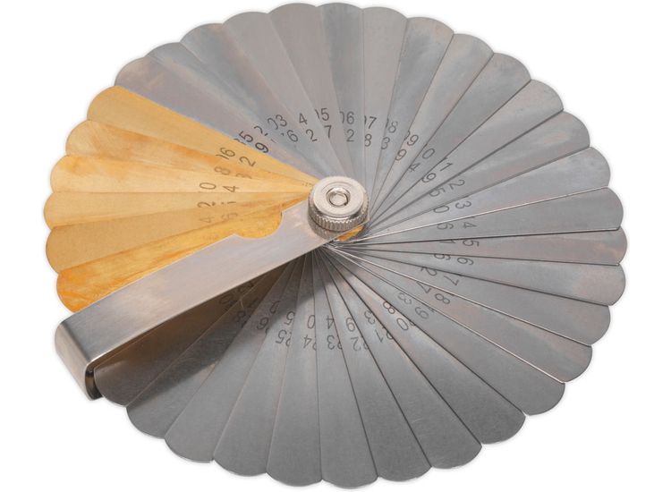 Sealey VS513 Feeler Gauge 36 Blade Combo Steel/Brass - Dual Marked