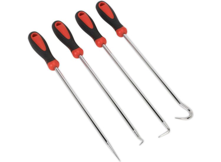 Sealey VS5210 Pick &amp; Hook Set 4pc Extra-Long
