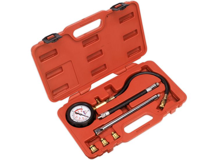 Sealey VSE300D Petrol Engine Compression Tester Deluxe Kit 6pc