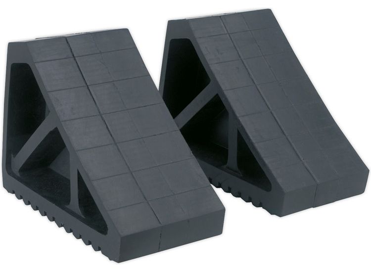 Sealey WC02 Rubber Wheel Chocks 3.3kg - Pair
