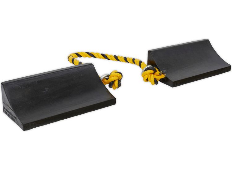 Sealey WC16 Rubber Wheel Chocks Heavy-Duty - Pair