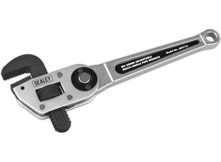 Sealey AK5115 Adjustable Multi-Angle Pipe Wrench &amp;#8709;9-38mm