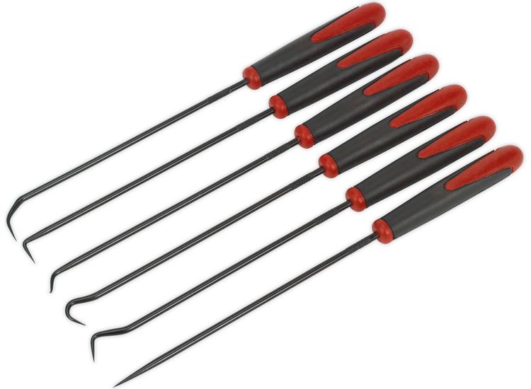 Sealey AK5215 Pick &amp; Hook Set 6pc Extra-Long