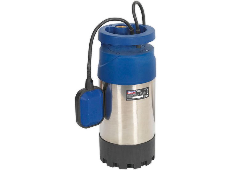 Sealey WPS92A Submersible Stainless Water Pump Automatic 92ltr/min 40m Head 230V