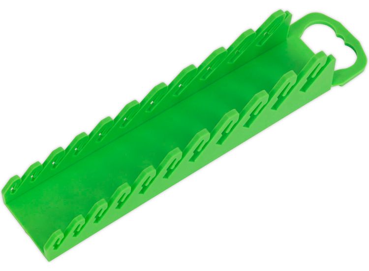 Sealey WR10HV Spanner Rack Capacity 10 Stubby Spanners Hi-Vis Green