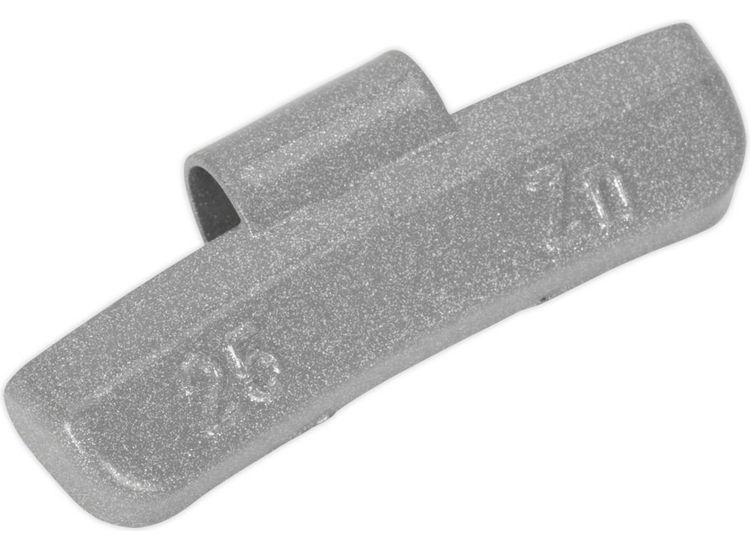 Sealey WWAH25 Wheel Weight 25g Hammer-On Plastic Coated Zinc for Alloy Wheels Pack of 100