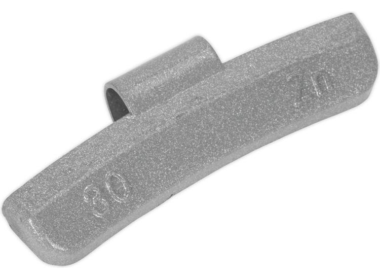 Sealey WWAH30 Wheel Weight 30g Hammer-On Plastic Coated Zinc for Alloy Wheels Pack of 100