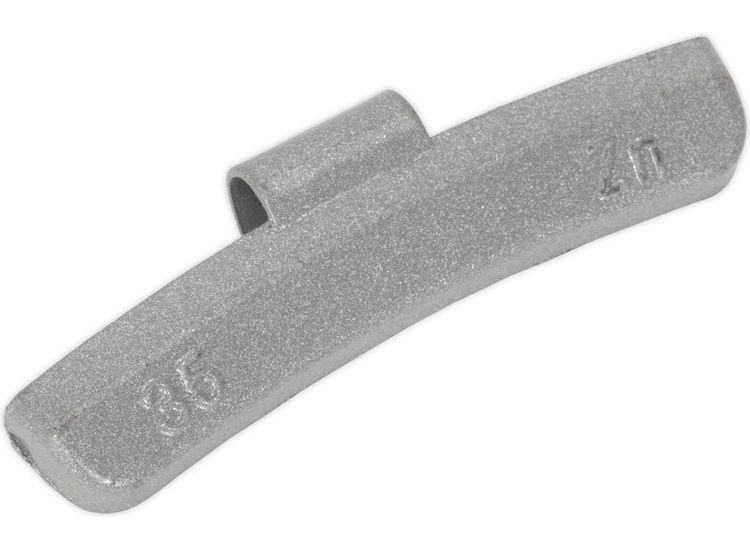 Sealey WWAH35 Wheel Weight 35g Hammer-On Plastic Coated Zinc for Alloy Wheels Pack of 50