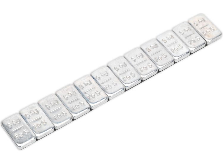 Sealey WWSA5 Wheel Weight 5g Adhesive Zinc Plated Steel Strip of 12 Pack of 100