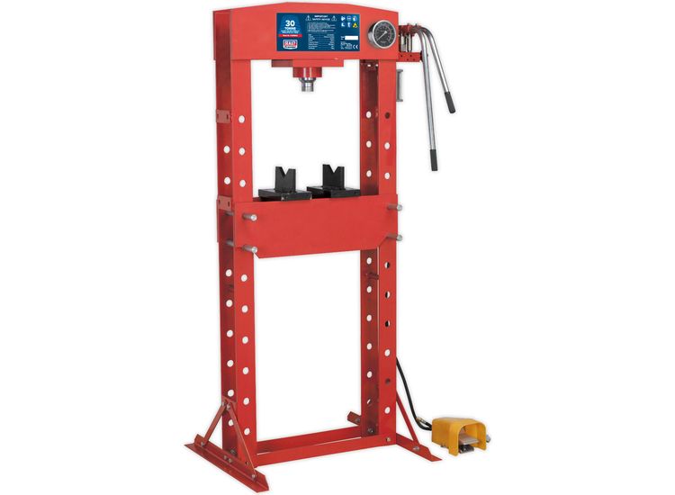 Sealey YK309FAH Air/Hydraulic Press 30tonne Floor Type with Foot Pedal