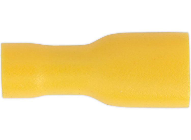 Sealey YT11 Fully Insulated Terminal 6.3mm Female Yellow Pack of 100