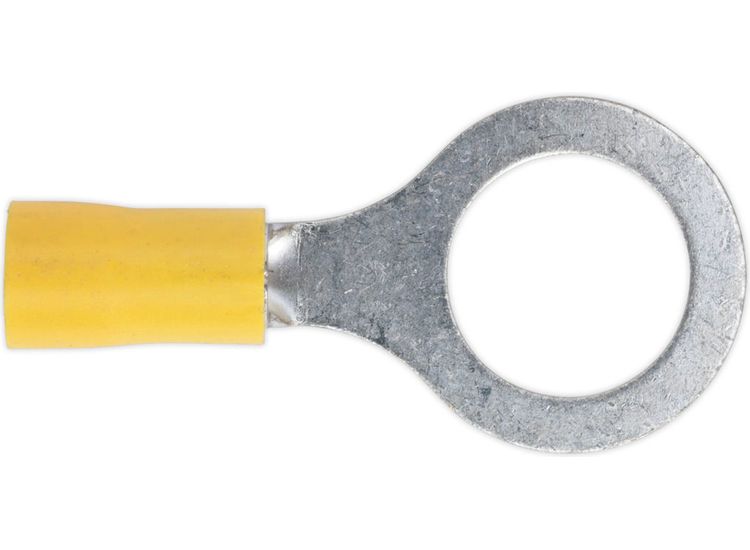 Sealey YT17 Easy-Entry Ring Terminal &amp;#8709;13mm (1/2") Yellow Pack of 100