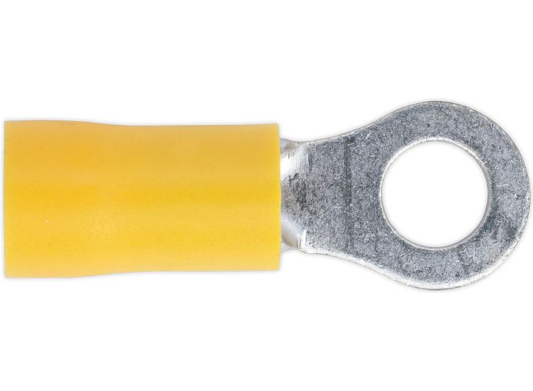 Sealey YT18 Easy-Entry Ring Terminal &amp;#8709;5.3mm (2BA) Yellow Pack of 100