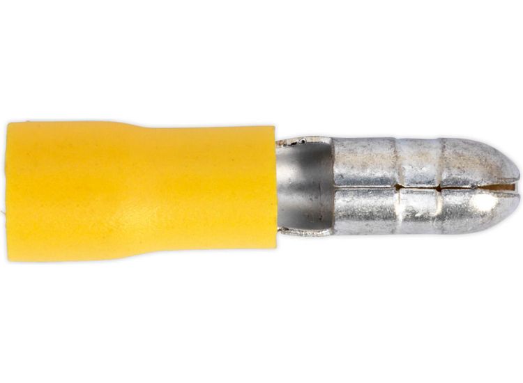 Sealey YT21 Bullet Terminal &amp;#8709;5mm Yellow Pack of 100