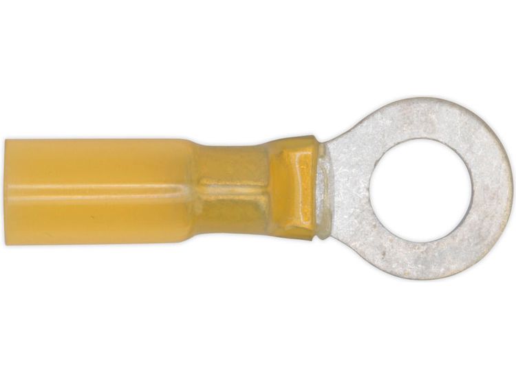 Sealey YTSR2584 Heat Shrink Ring Terminal &amp;#8709;8.4mm Yellow Pack of 25