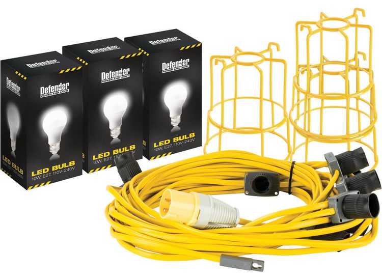 Defender 22M ES LED Festoon Kit (GLS Style Bulb) 110V 100W