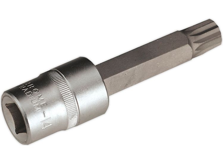 Sealey AK5531 Spline Socket Bit M14 Long 1/2"Sq Drive