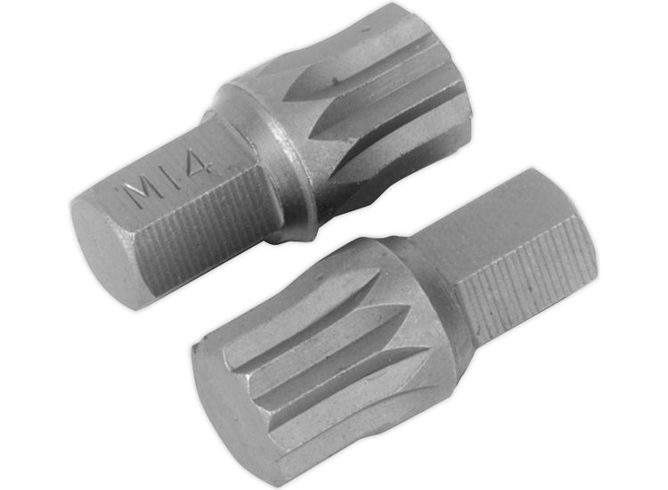 Sealey AK5532 Spline Bit M14 x 30mm Pack of 2