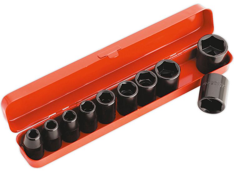 Sealey AK56/11M Impact Socket Set 10pc 1/2"Sq Drive Metric