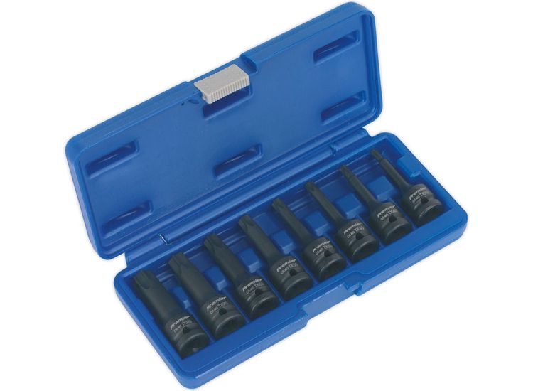 Sealey AK5602 Impact TRX-Star* Socket Bit Set 8pc 1/2"Sq Drive