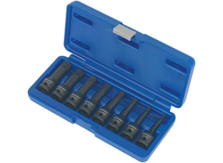 Sealey AK5604 Impact Spline Socket Bit Set 8pc 1/2"Sq Drive